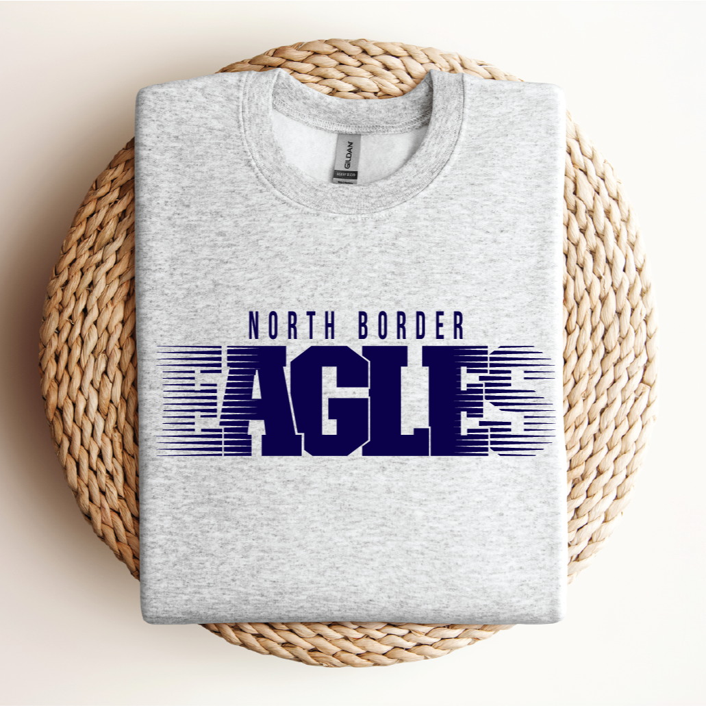 North Border Eagles Faded Lines