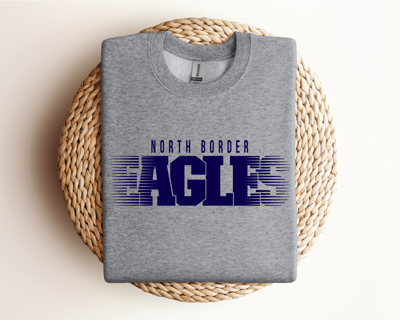 North Border Eagles Faded Lines