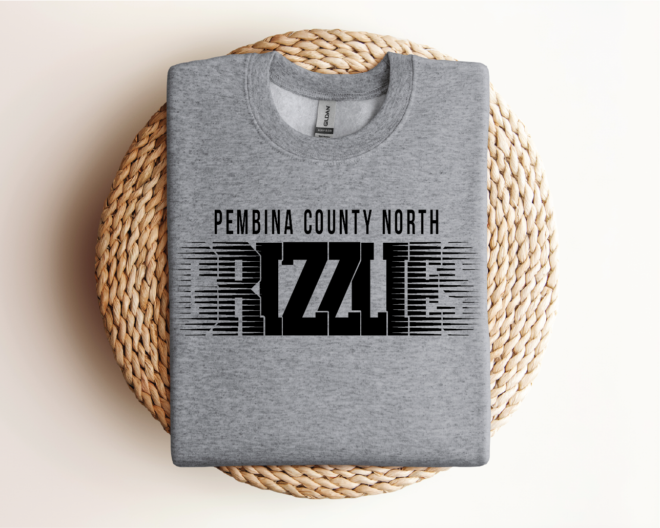 Pembina County North Grizzlies Faded Lines